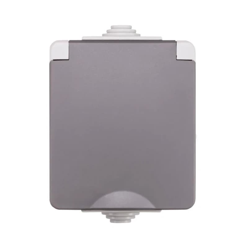 Ion Industries Wandcontactdoos | Opbouw IP55 Grijs