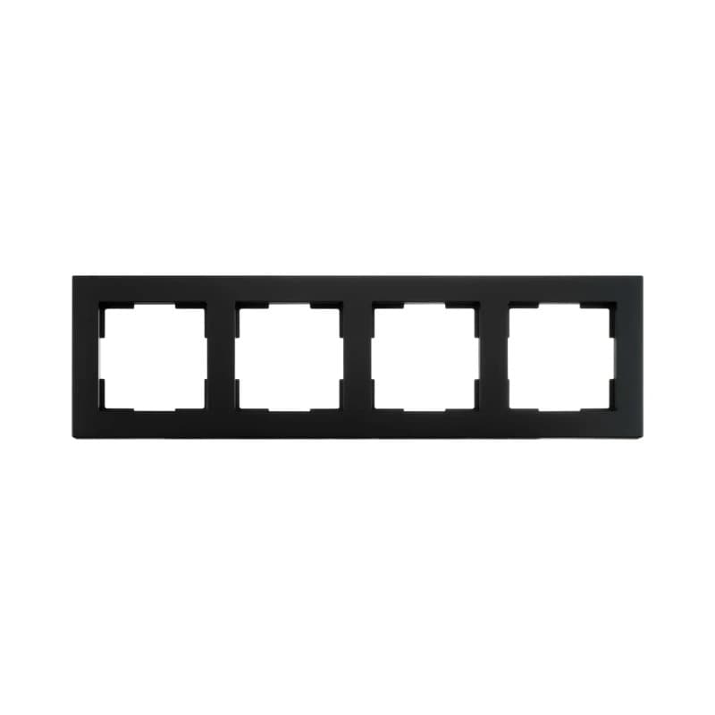 Ion Industries Afdekraam | 4-voudig V1 Mat Zwart | IP20