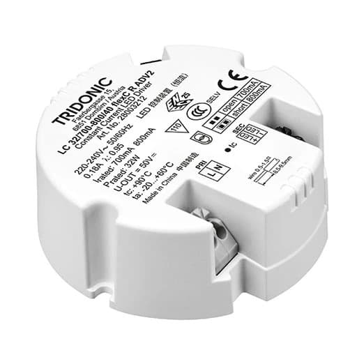 Tridonic LED Driver | 700mA/800mA 21W/32W 30V/40V | IP20 28003212