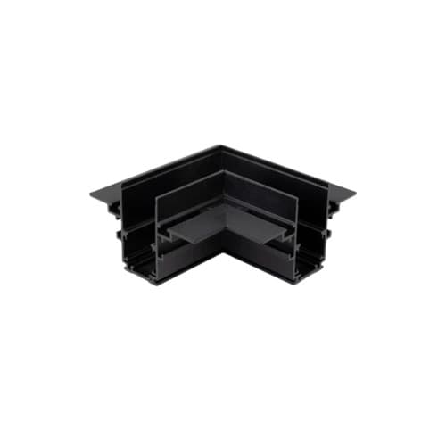 Powergear Onderdeel | 48V Track L Recessed Profile Connector Flat Left Black | PRO-RN135FL-B