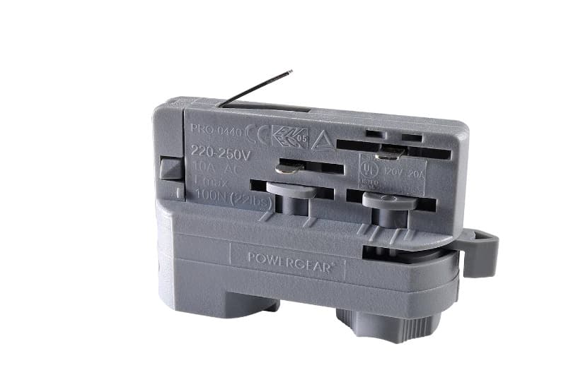 Powergear Onderdeel | 3-phase track 3-Circuits Adaptor Grey | PRO-0440-S