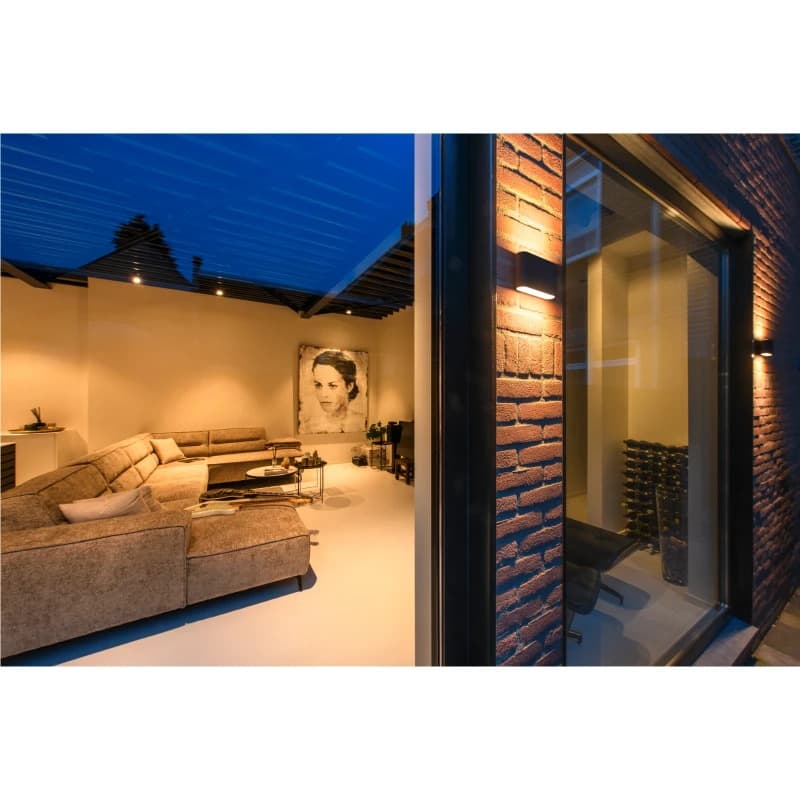 SLV LED Wandlamp | 5.7W 2700K/3000K 560lm 827/830 | IP65 Zwart | OVAL