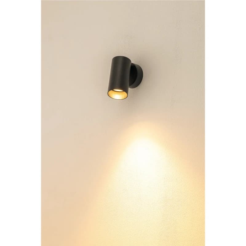 SLV LED Plafond- Wandlamp | 1X GU10 Max 10W  | IP20 Dimbaar Zwart | KAMI thumbnail 2