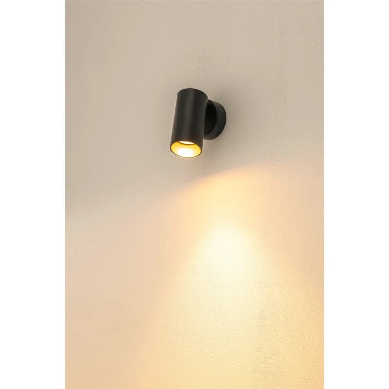 SLV LED Plafond- Wandlamp | 1X GU10 Max 10W  | IP20 Dimbaar Zwart | KAMI thumbnail 2