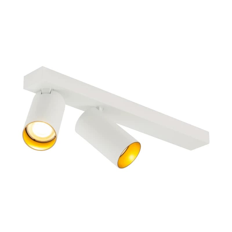 SLV LED Plafondlamp | 2X GU10 Max 10W  | IP20 Dimbaar Wit | KAMI