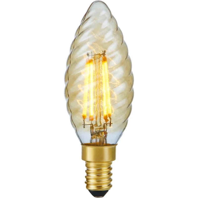 SPL E14 LED Kaarslamp | 4W Goud 2200K 220V/240V 922 | 360° Dimbaar thumbnail 2