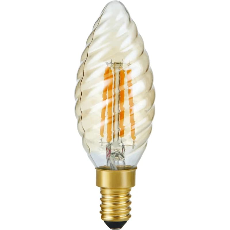 SPL E14 LED Kaarslamp | 4W Goud 2200K 220V/240V 922 | 360° Dimbaar