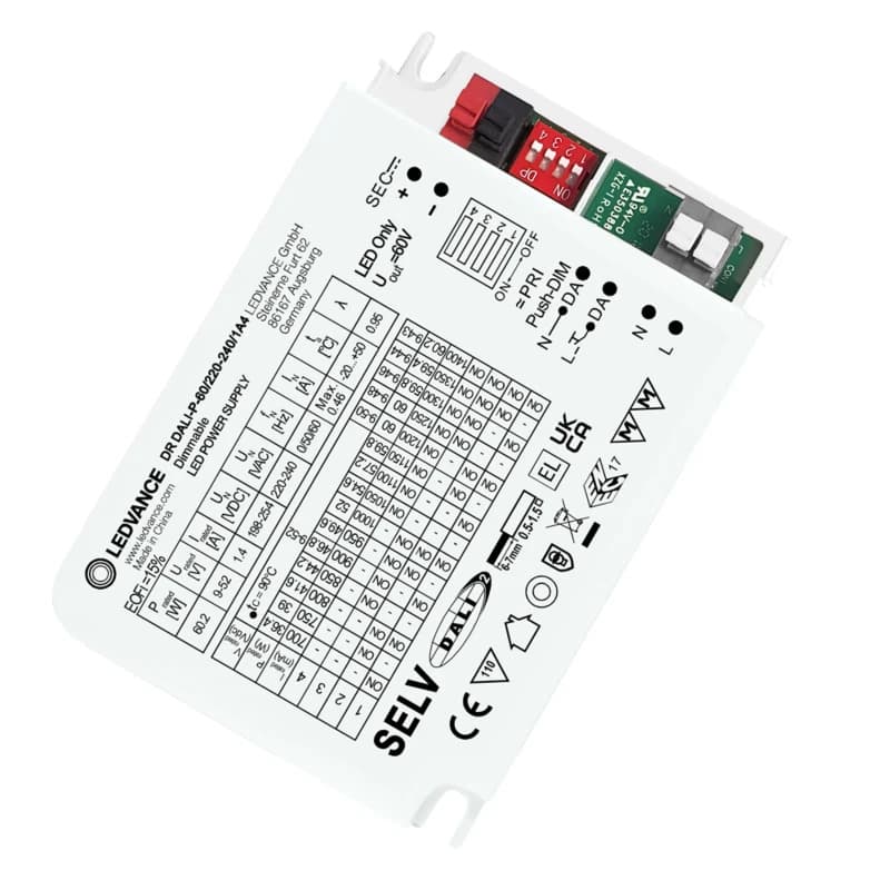 Ledvance LED Driver | LED DRIVER DALI PERFORMANCE GEN 2 -60/220-240/1A49V/52V | DALI Dimbaar IP20 thumbnail 2