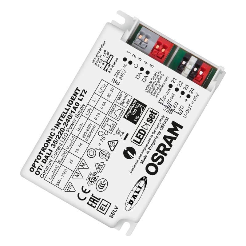 Osram LED Driver | 350mA/1050mA 35W 15V/54V | DALI Dimbaar IP20 thumbnail 2