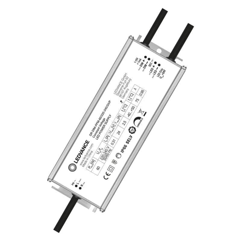 Ledvance LED Driver | 2500mA 60W 24V | 1-10V Dimbaar IP66 thumbnail 2