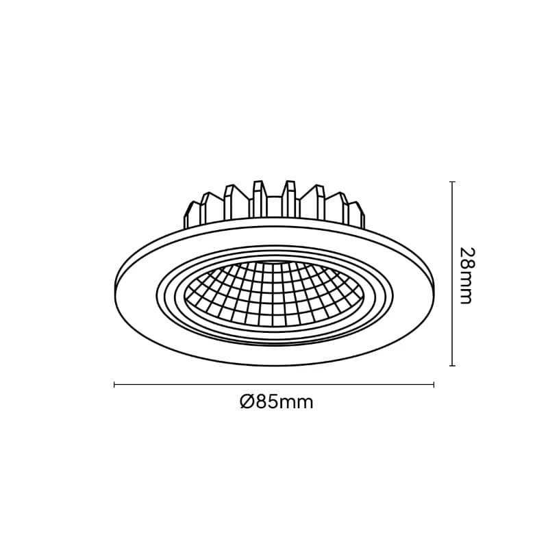 ELP InbouwspotØ75 5W DtW 250mA GI PC Dim 45dgr White thumbnail 2