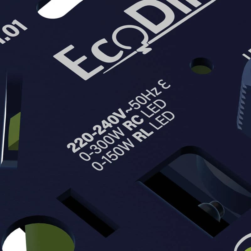 EcoDim Dimmer | led dimmer universeel 0-300w fase aan- en afsnijding thumbnail 2