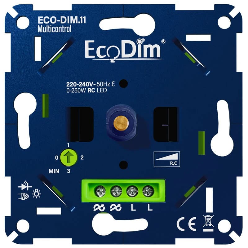 EcoDim Dimmer | multicontrol led dimmer universeel 0-250w fase afsnijding
