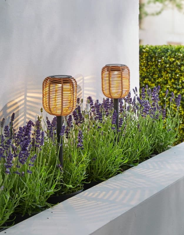 Luxform | 2x Solar Tuinlamp Rattan | 5Lm Warm Wit thumbnail 2