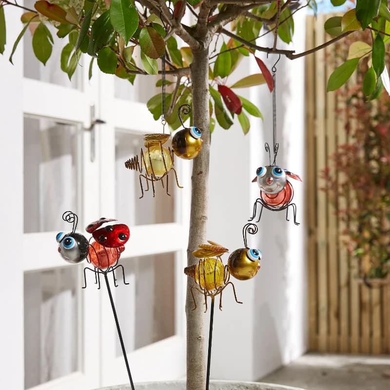 Luxform | Solar"Bee/Lady bug"hangende lamp Bij/Lieveheersbeestje 2-set thumbnail 2