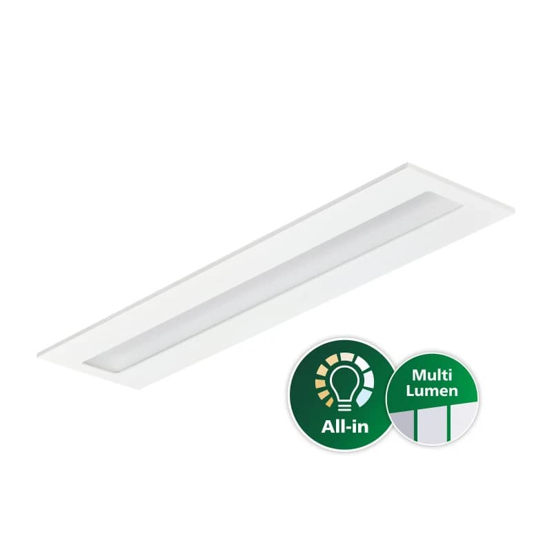 Philips LED Paneel 120X30cm | 38.5W 3000K 5700Lm 830 | IP20 DALI Dimbaar | CoreLine
