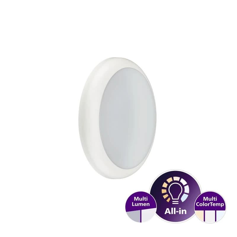 Philips LED Wandarmatuur | 17W 3000K/5700K 1800Lm 830/857 | IP65 | Ledinaire