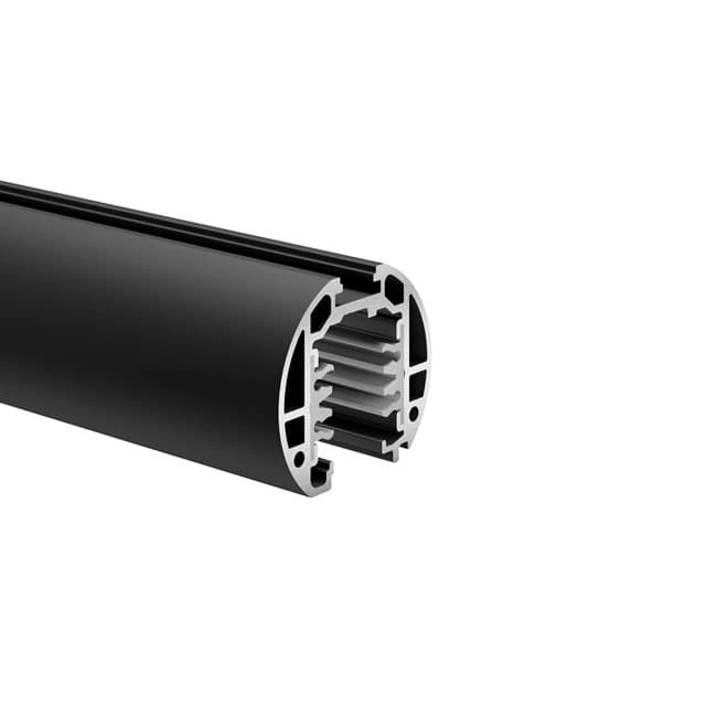 Concord Spanningsrail | lytespan ronde rail 2m zwart 9000-2/b-st15