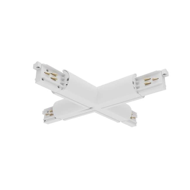 Concord Onderdeel | Koppeling/verbinder X-vorm | lytespan ronde rail x-voeding wit 9017-st15/w