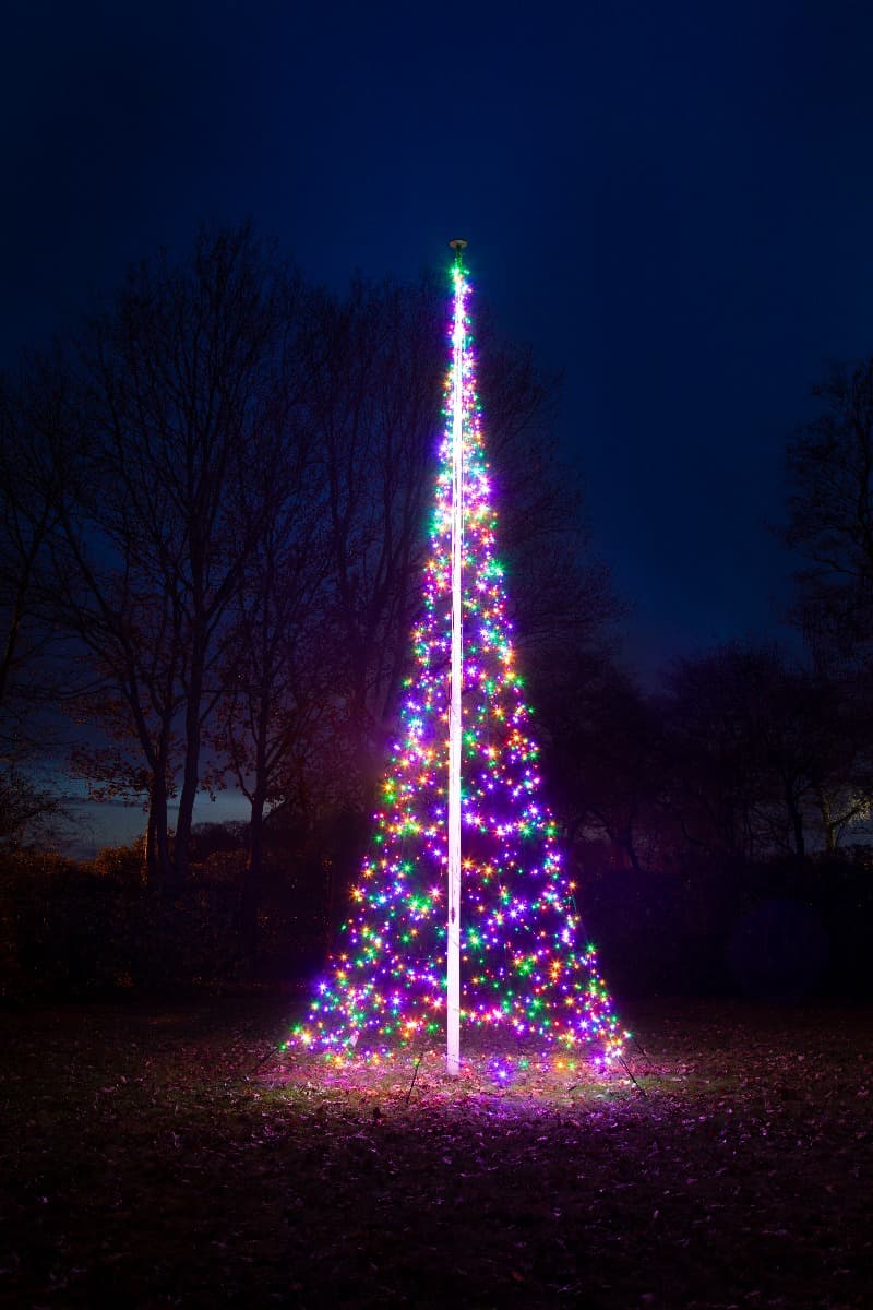 Fairybell Buitenkerstboom | 800cm 1500 LEDs | Multi Colour | Exclusief Mast