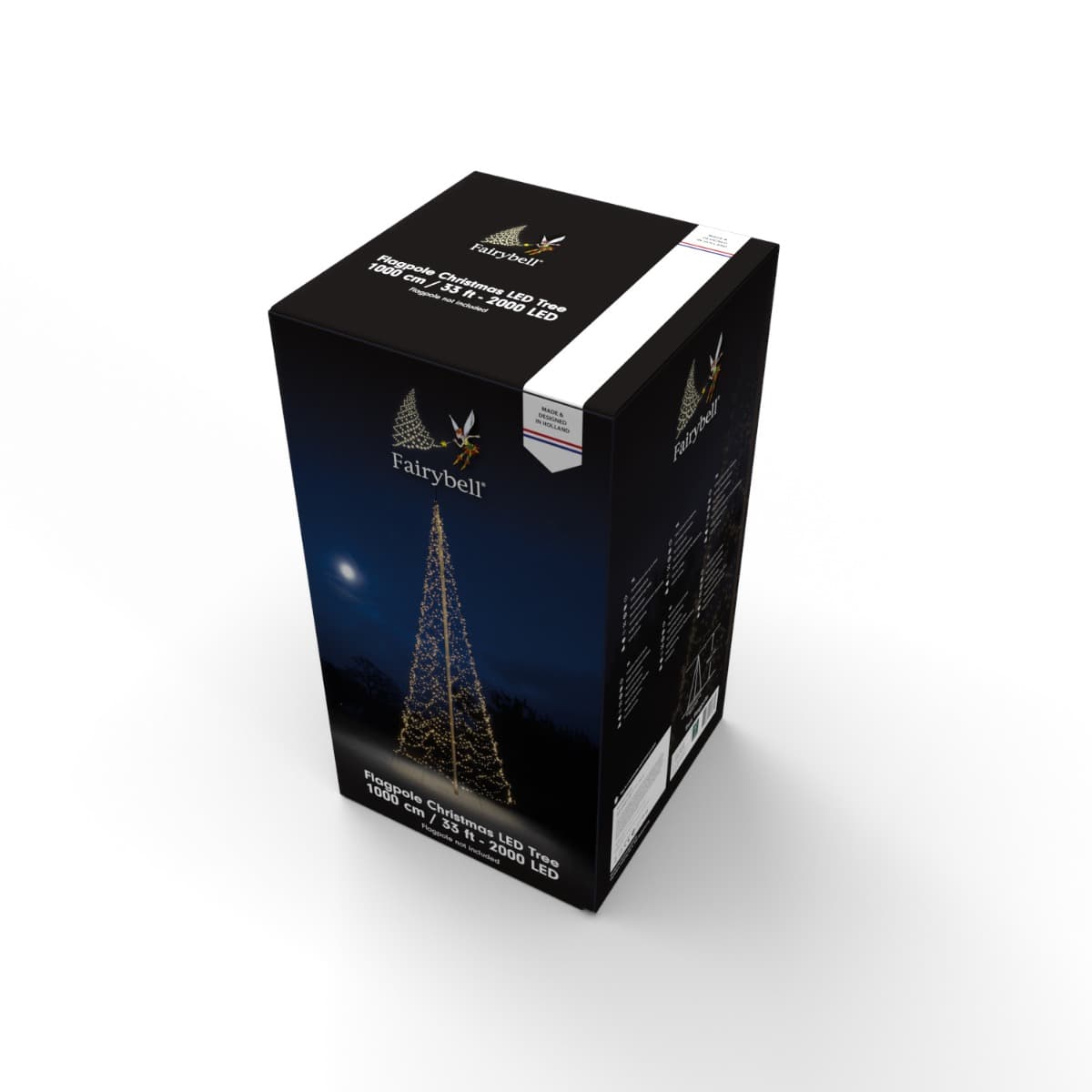 Fairybell Buitenkerstboom | 1000cm 2000 LEDs | Warm Wit | Exclusief Mast thumbnail 2