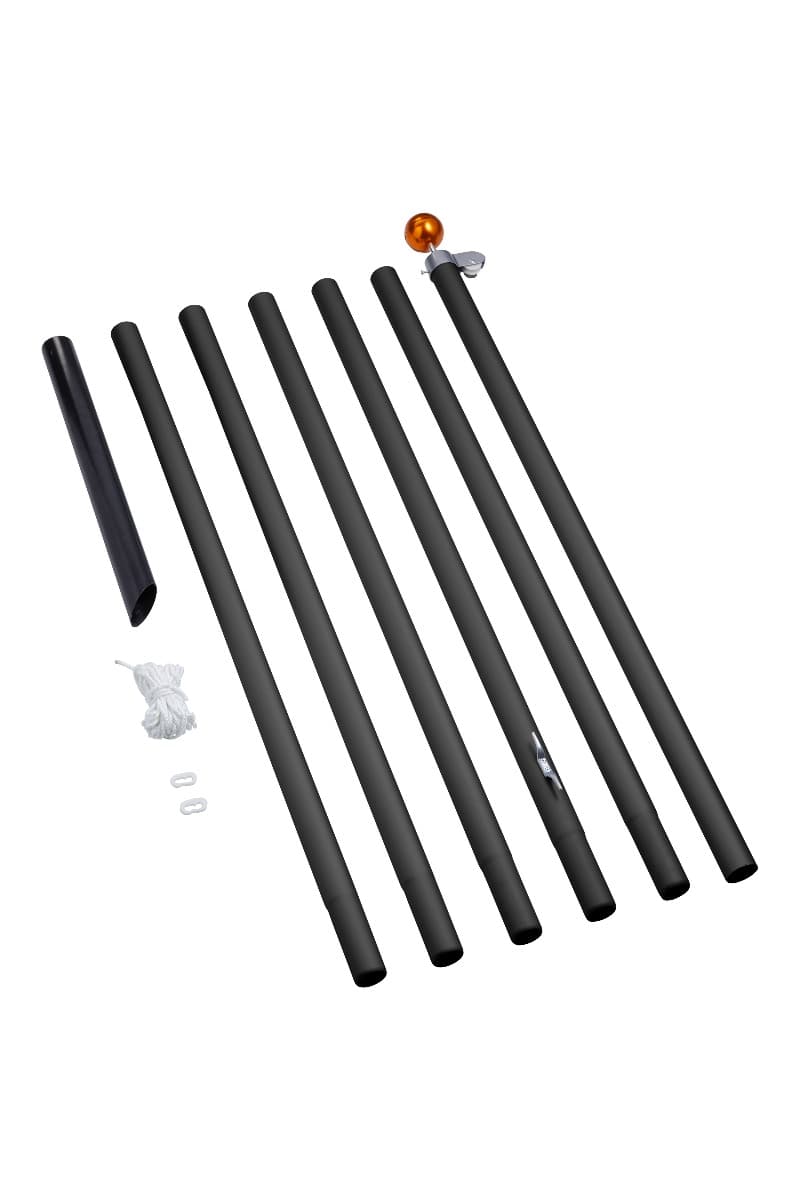 Fairybell Vlaggenmast | 700cm 6-delig | Aluminium Zwart