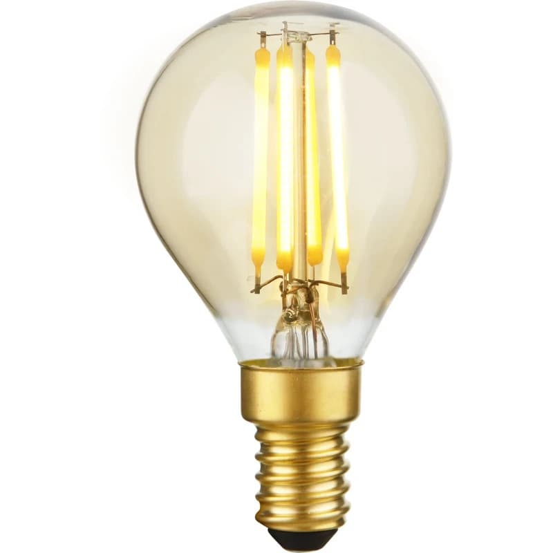 SPL E14 LED Kogellamp | 3W Goud 2200K 220V/240V 922 | 360° Dimbaar thumbnail 2