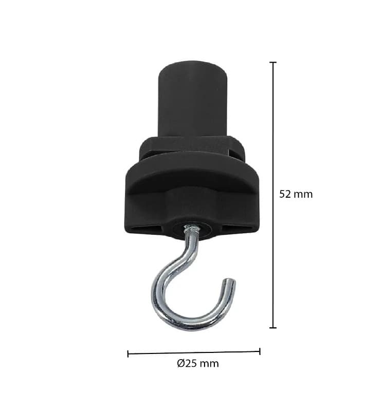 ELP 3-fase Onderdeel | adapter met haak zwart thumbnail 2