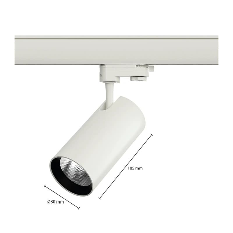 ELP 3-fase LED Railspot Wit | 20W 3000K 1750Lm | 830 IP20 thumbnail 2