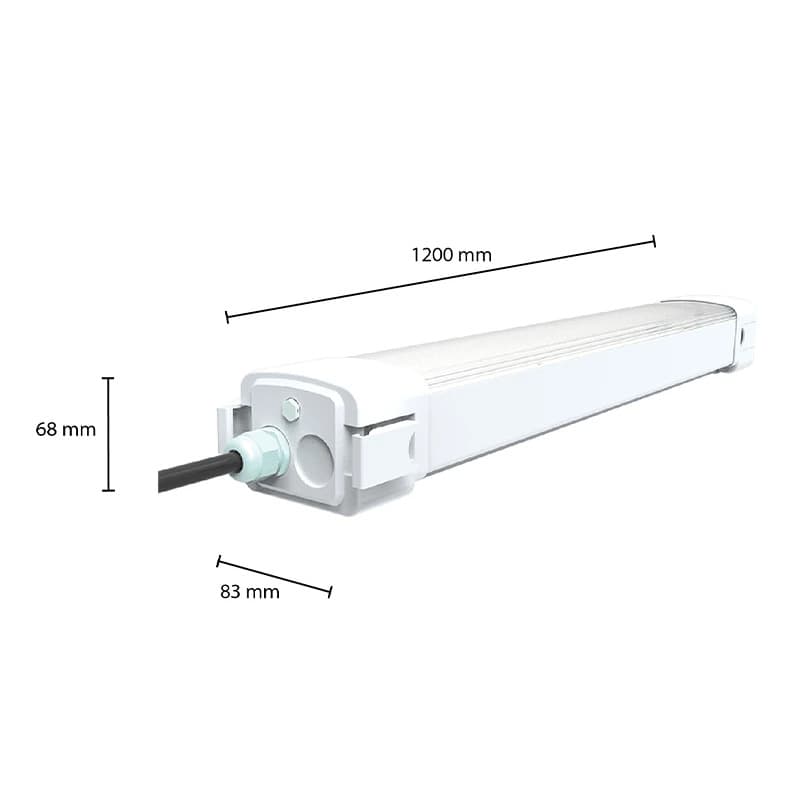 ELP LED Armatuur Waterdicht 120CM | 40W 4500K | 845 IP65 thumbnail 2