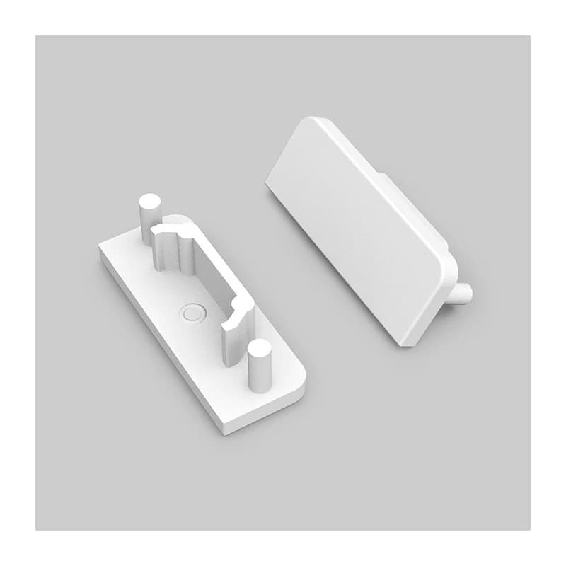 ELP Onderdeel LED-strip | end cap zonder kabelopening wit surface 14mm (2 stuks) thumbnail 2