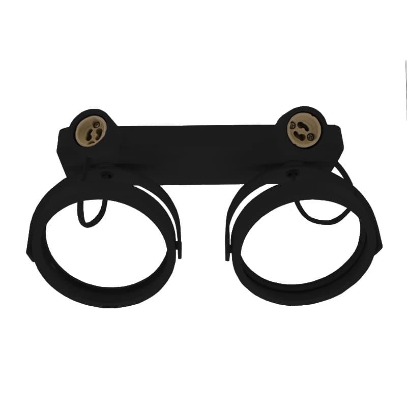 ELP ar111 opbouwarmatuur | euke | 2xgu10 fitting | zwart IP20 thumbnail 2