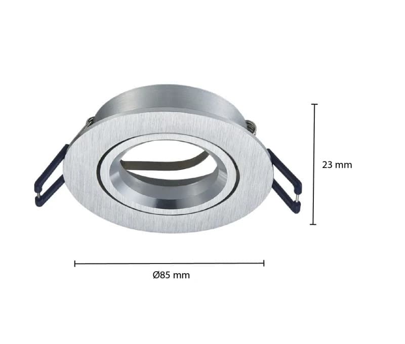 ELP gu10 armatuur sinope kantelbaar zilverØ85mm IP22 thumbnail 2