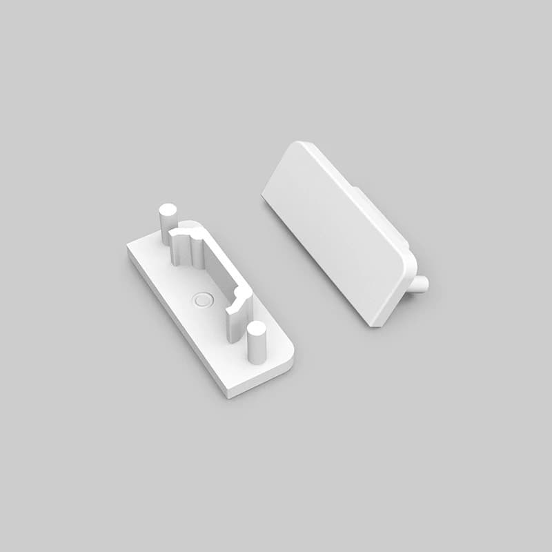 ELP Onderdeel LED-strip | end cap zonder kabelopening wit surface 14mm (2 stuks)