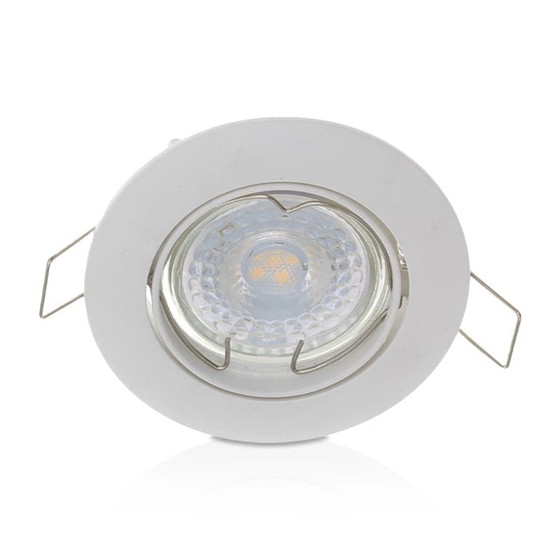 ELP gu10 armatuur naiad kantelbaar wit mØ82mm IP22