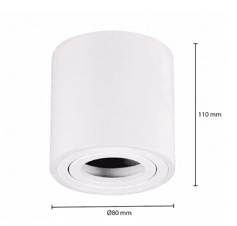 ELP opbouwspot cres wit gu10 fittingØ80mm IP20 thumbnail 2