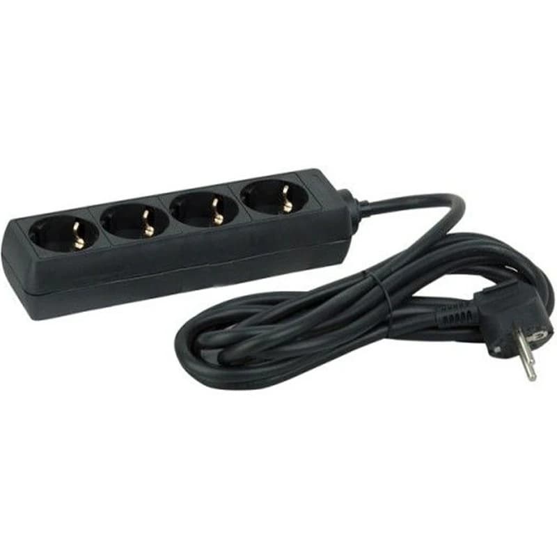 ELP viervoudige tafelcontactdoos zwart thumbnail 2