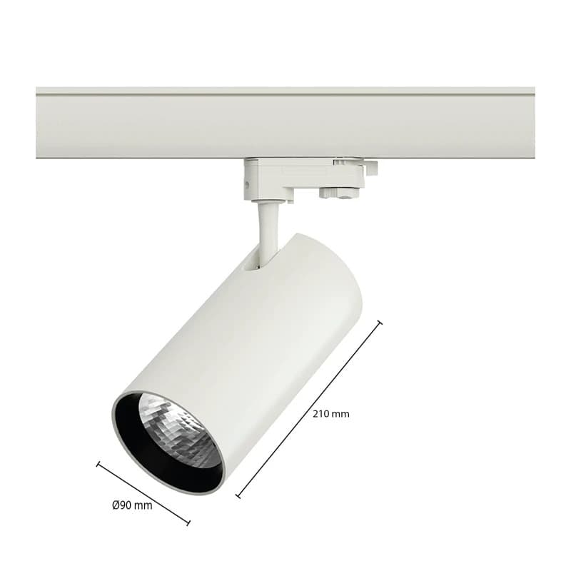 ELP 3-fase LED Railspot Wit | 30W 3000K 2550Lm | 830 IP20 thumbnail 2