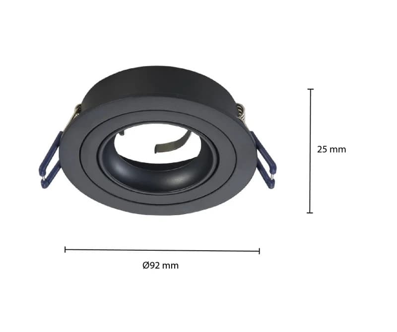 ELP gu10 armatuur metis kantelbaar zwartØ92mm IP22 thumbnail 2