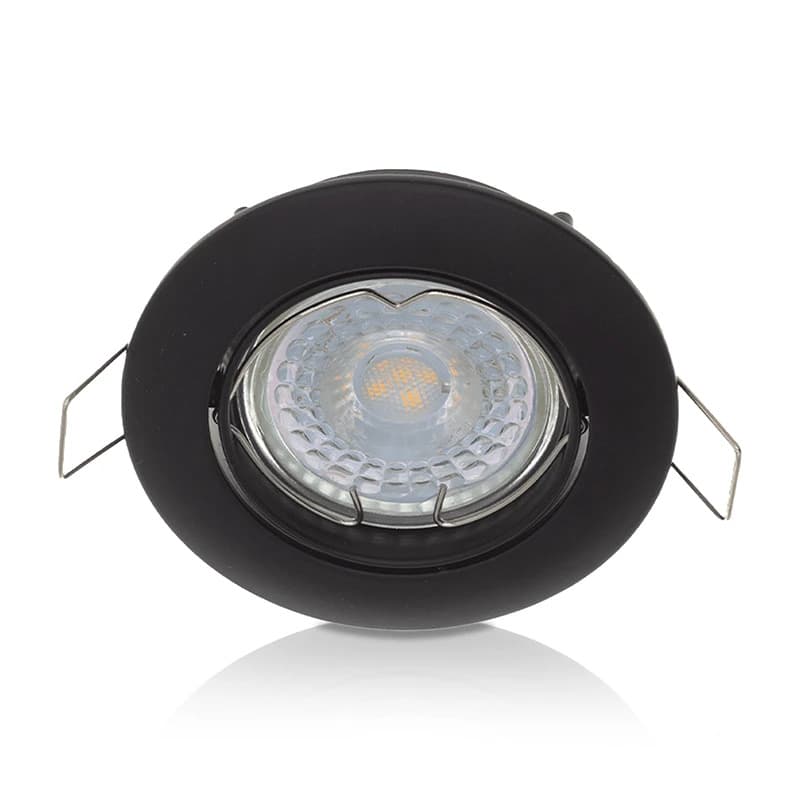 ELP gu10 armatuur aegir kantelbaar zwartØ70/77mm IP22