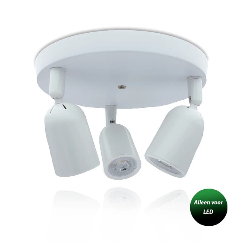 ELP plafondarmatuur locaste voor 3x gu10 wit IP22