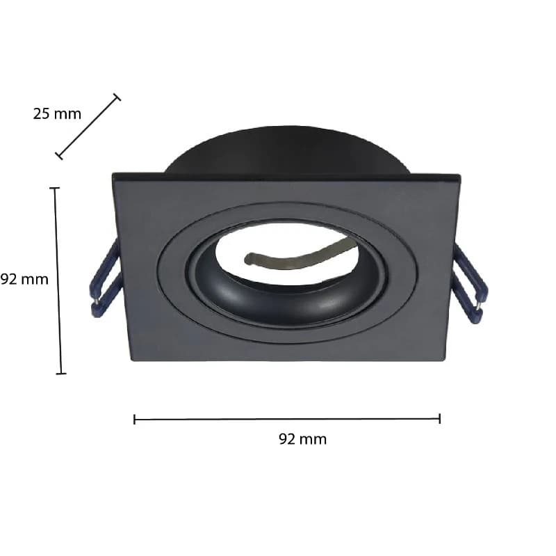 ELP gu10 armatuur pasiphae kantelbaar zwart IP22 thumbnail 2