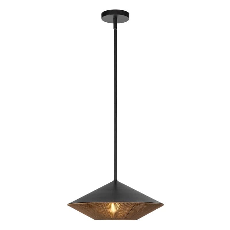 Alora Mood LED Hanglamp Daphne | 1X E27 Max 60W | Matte Black&Natural thumbnail 2