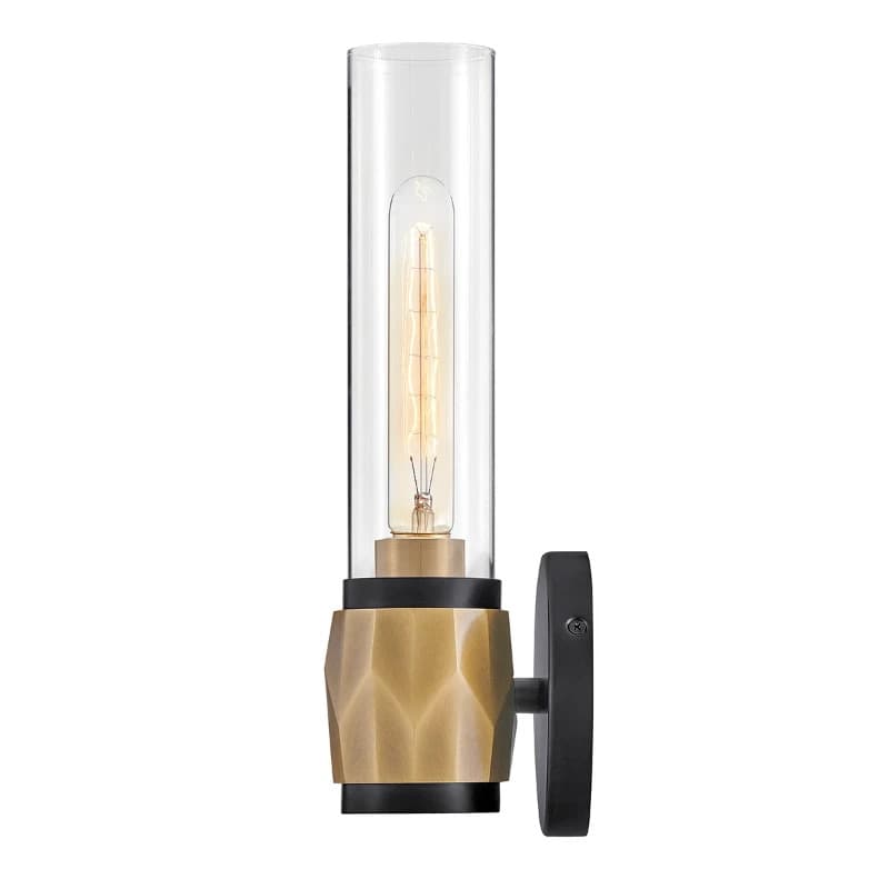 Hinkley LED Wandlamp Ellison | 1X E27 Max 40W | Black with Heritage Brass thumbnail 2