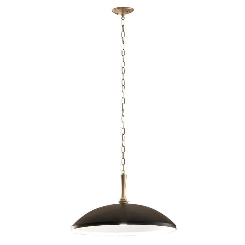 Kichler LED Hanglamp Delarosa | 1X E27 Max 60W | Black&Champagne Bronze