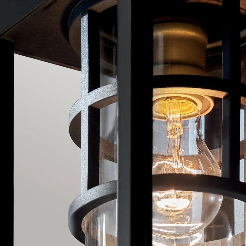 Kichler LED Wand Buitenlamp Hone | 1X E27 Max 60W | Textured Black thumbnail 2