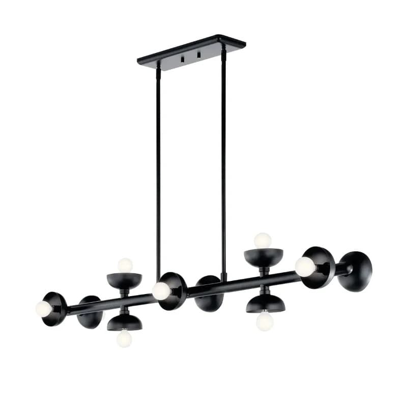Kichler LED Hanglamp Palta | 10X E27 Max 40W | Satin Black