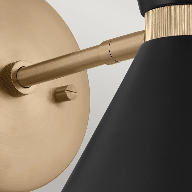 Kichler LED Wandlamp Phix | 2X E27 Max 40W | Champagne Bronze, Black thumbnail 2