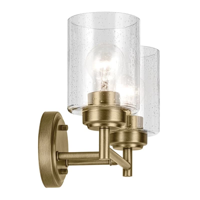 Kichler LED Wandlamp Winslow | 2X E27 Max 60W | Natural Brass thumbnail 2