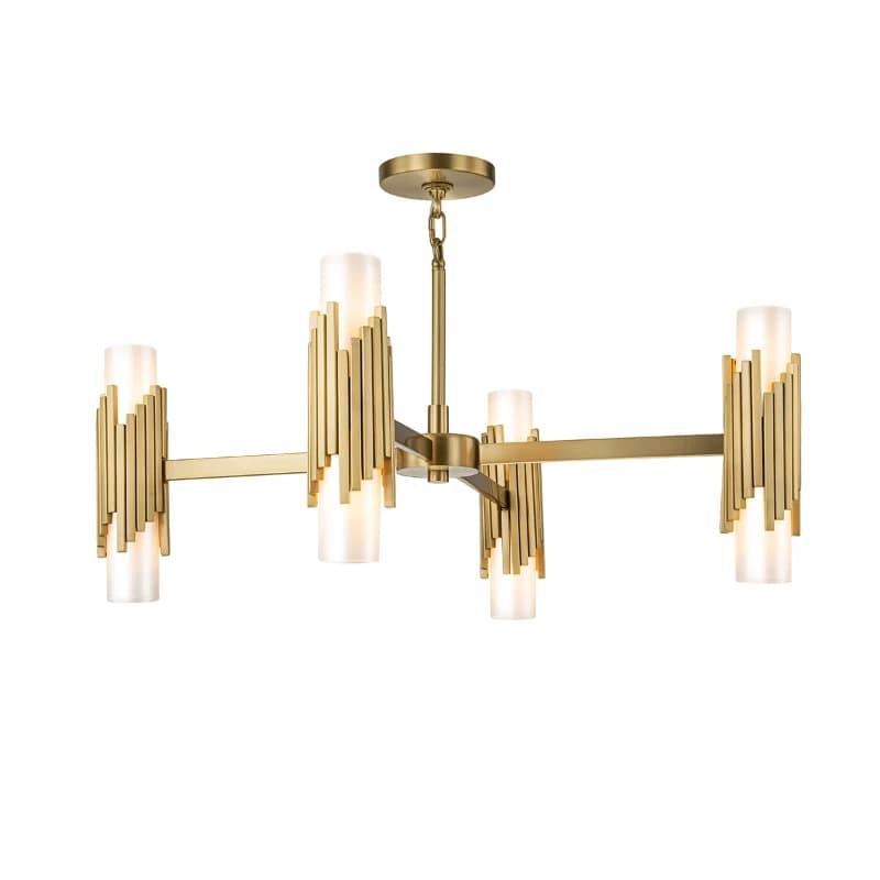 Elstead Lighting LED Kroonluchter | 8X E27 Max 40W | Aged Brass
